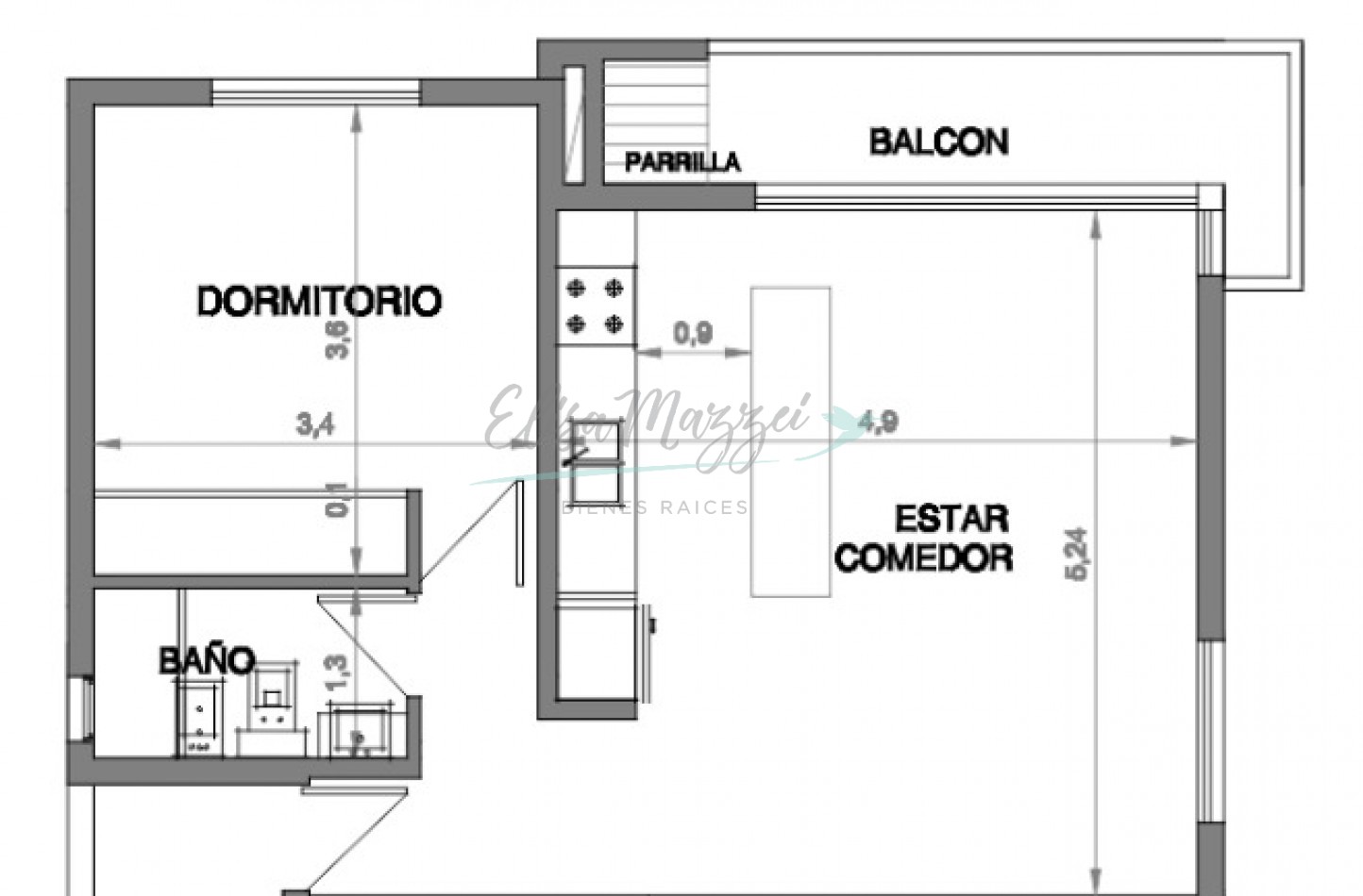 DEPARTAMENTO DOS AMBIENTES A METROS DEL MAR - VALERIA DEL MAR 